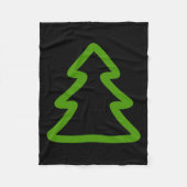 Eenvoudige kerstboom fleece deken (Voorkant)