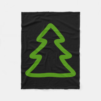 Eenvoudige kerstboom fleece deken