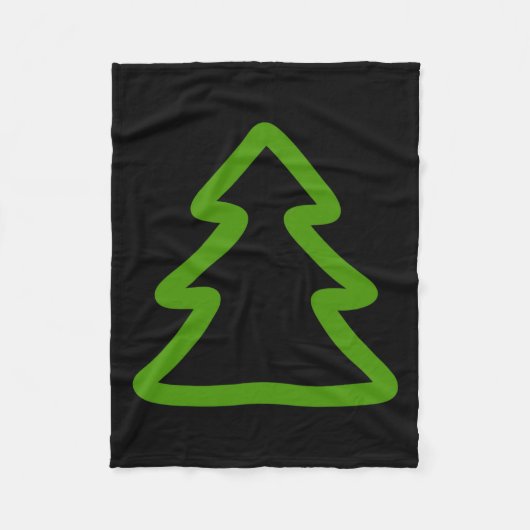 Eenvoudige kerstboom fleece deken (Voorkant)