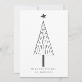 Eenvoudige kerstboom foto plat feestdagenkaart (Voorkant)
