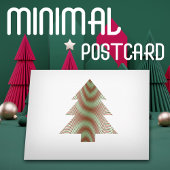 Eenvoudige kerstboom - Groen Rood Wit - Trippy Briefkaart