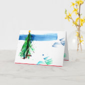 Eenvoudige kerstboom in het Bos Kaart (Gele Bloem)