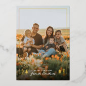 Eenvoudige kerstboom Lijst Folie Holiday Kaart (Voorkant)