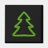 Eenvoudige kerstboom magneet (Voorkant)