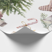 Eenvoudige kerstboom met  cadeautjes cadeaupapier (Hoek)
