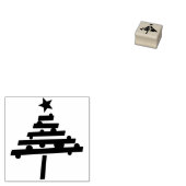 Eenvoudige kerstboom met Star Holiday Rubberstempel (Gestempeld)