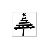 Eenvoudige kerstboom met Star Holiday Rubberstempel (Afrduk)
