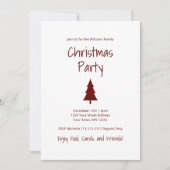 Eenvoudige kerstboom moderne feestdag kaart (Voorkant)