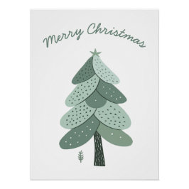 Eenvoudige kerstboom perfect poster