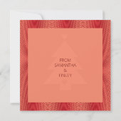 Eenvoudige kerstboom, rode en groene strepen, drie (Achterkant)