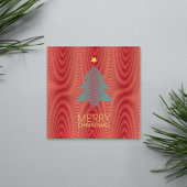 Eenvoudige kerstboom, rode en groene strepen, drie