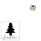 Eenvoudige kerstboom rubberstempel (Gestempeld)