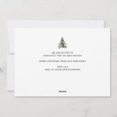 Eenvoudige kerstboom vakantie bewegende aankondigi feestdagenkaart (Achterkant)