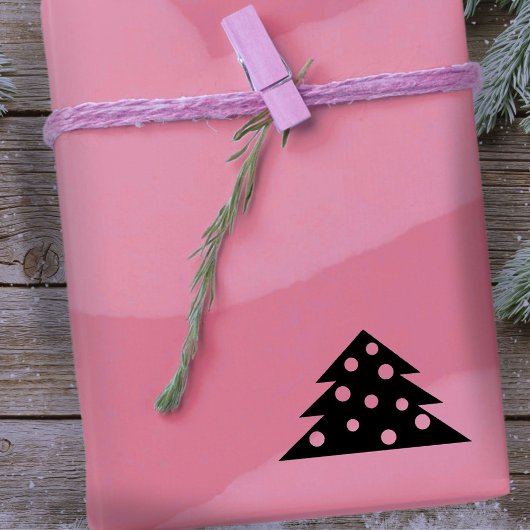 Eenvoudige kerstboom vakantie decoratie rubberstempel