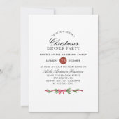 Eenvoudige kerstboom | Vakantiediner Kaart (Achterkant)