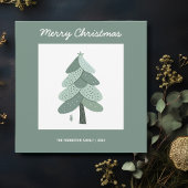 Eenvoudige kerstboom vakantiekaart