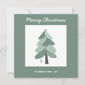 Eenvoudige kerstboom vakantiekaart (Voorkant)