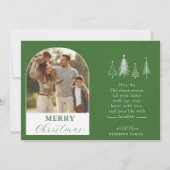 Eenvoudige kerstboom Vector Arch 2 foto Feestdagenkaart (Voorkant)