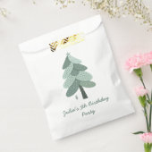 Eenvoudige kerstboom Verjaardag Bedankzakje (Gezegeld)