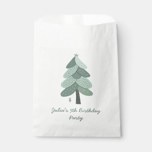 Eenvoudige kerstboom Verjaardag Bedankzakje (Voorkant)