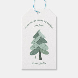 Eenvoudige kerstboom Verjaardag Cadeaulabel