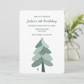 Eenvoudige kerstboom Verjaardag Kaart (Staand voorkant)