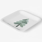 Eenvoudige kerstboom Verjaardag Papieren Bordje (Gebogen)