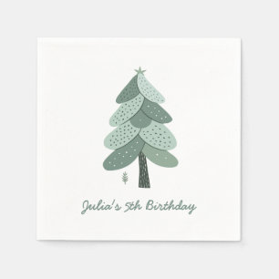 Eenvoudige kerstboom Verjaardag Servet