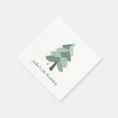 Eenvoudige kerstboom Verjaardag Servet (Hoek)