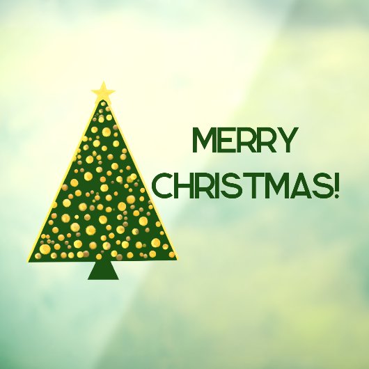 Eenvoudige kerstboom - vrolijk kerstfeest raamsticker (Vel 3)