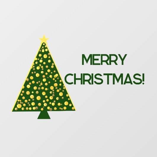 Eenvoudige kerstboom - vrolijk kerstfeest raamsticker (Vel)