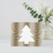 Eenvoudige Kerstboom Zwart & Wit Strepen Trippy Briefkaart (Staand voorkant)