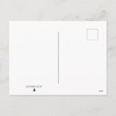 Eenvoudige Kerstboom Zwart & Wit Strepen Trippy Feestdagenkaart (Achterkant)