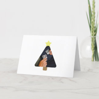 Eenvoudige kerstboomaankondiging Zwangerschap Feestdagen Kaart