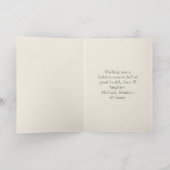 Eenvoudige kerstboomfeest niet-foto vakantie folie feestdagenkaart (Binnenlaag)