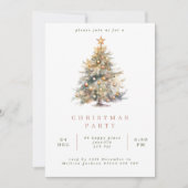 Eenvoudige kerstboomfeest voor Waterverf Kaart (Voorkant)