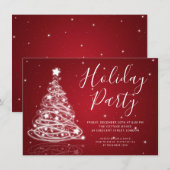 Eenvoudige kerstboomfeestdag  kaart (Voorkant / Achterkant)