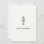 Eenvoudige kerstboomtypemachine feestdagenkaart (Voorkant)