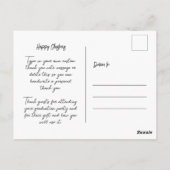 Eenvoudige kerstdag briefkaart (Achterkant)