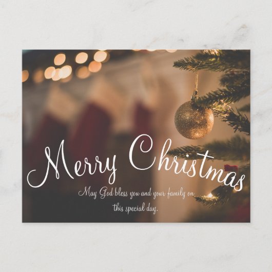 Eenvoudige kerstdag briefkaart (Voorkant)