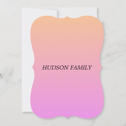 Eenvoudige kerstfamiliekaart kaart (Achterkant)