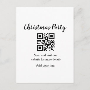 Eenvoudige kerstfeest website barcode QR voeg naam Briefkaart