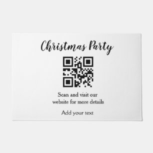 Eenvoudige kerstfeest website barcode QR voeg naam Deurmat
