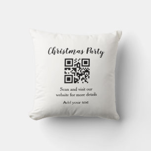 Eenvoudige kerstfeest website barcode QR voeg naam Kussen