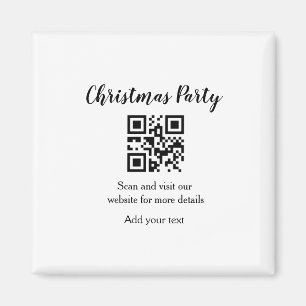 Eenvoudige kerstfeest website barcode QR voeg naam Magneet