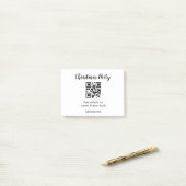 Eenvoudige kerstfeest website barcode QR voeg naam Post-it® Notes (Op bureau)