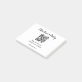Eenvoudige kerstfeest website barcode QR voeg naam Post-it® Notes (Schuin)