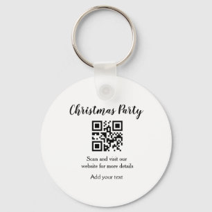 Eenvoudige kerstfeest website barcode QR voeg naam Sleutelhanger