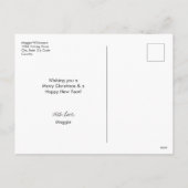 Eenvoudige kerstfeestdag feestdagenkaart (Achterkant)