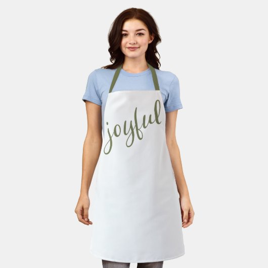 Eenvoudige kerstfeestdag in Joyful Script Schort (Gedragen)